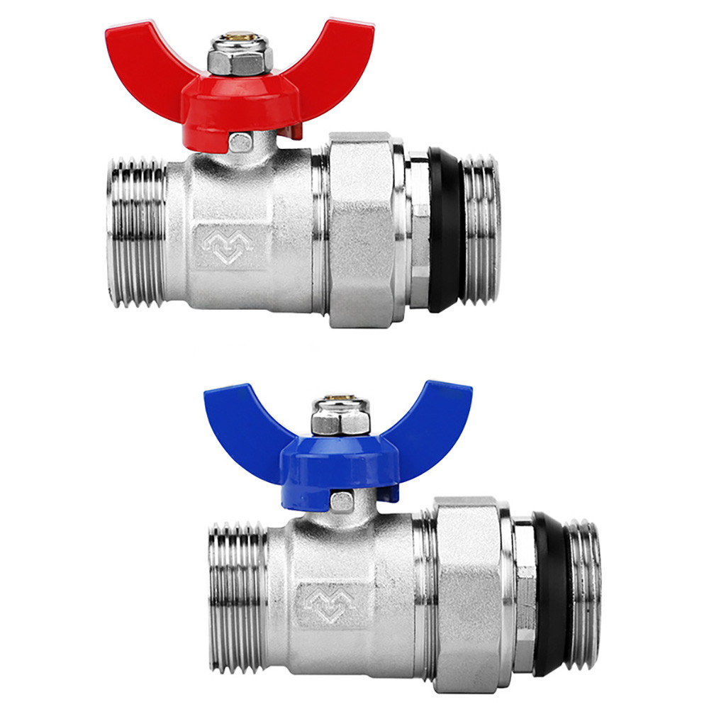 src Кран шаровой VARMEGA, НР 1"x1", с разъемным соединением, для коллектор. групп, комплект_2 шт — изображение 1
