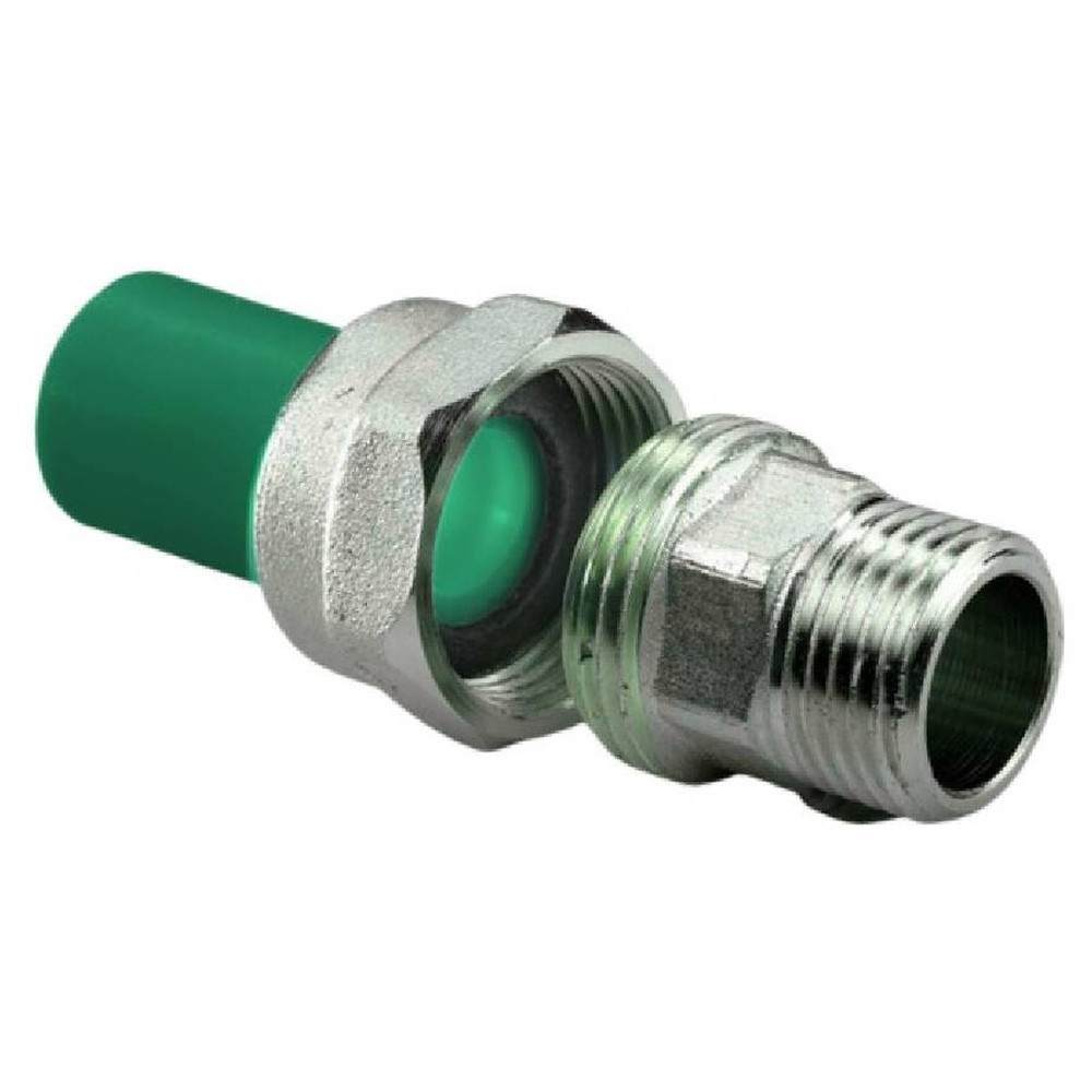 src Муфта комбинированная разъемная ПП AntiFire D63-2"НР Green — изображение 1