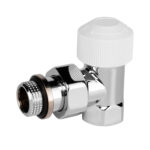 Набор термостатический для радиатора угловой Royal Thermo Design 1/2"М30х1,5 (Хром) — изображение 2