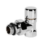 Набор термостатический для радиатора угловой Royal Thermo Design 1/2"М30х1,5 (Хром) — изображение 3