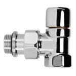 Набор термостатический для радиатора угловой Royal Thermo Design 1/2"М30х1,5 (Хром) — изображение 5