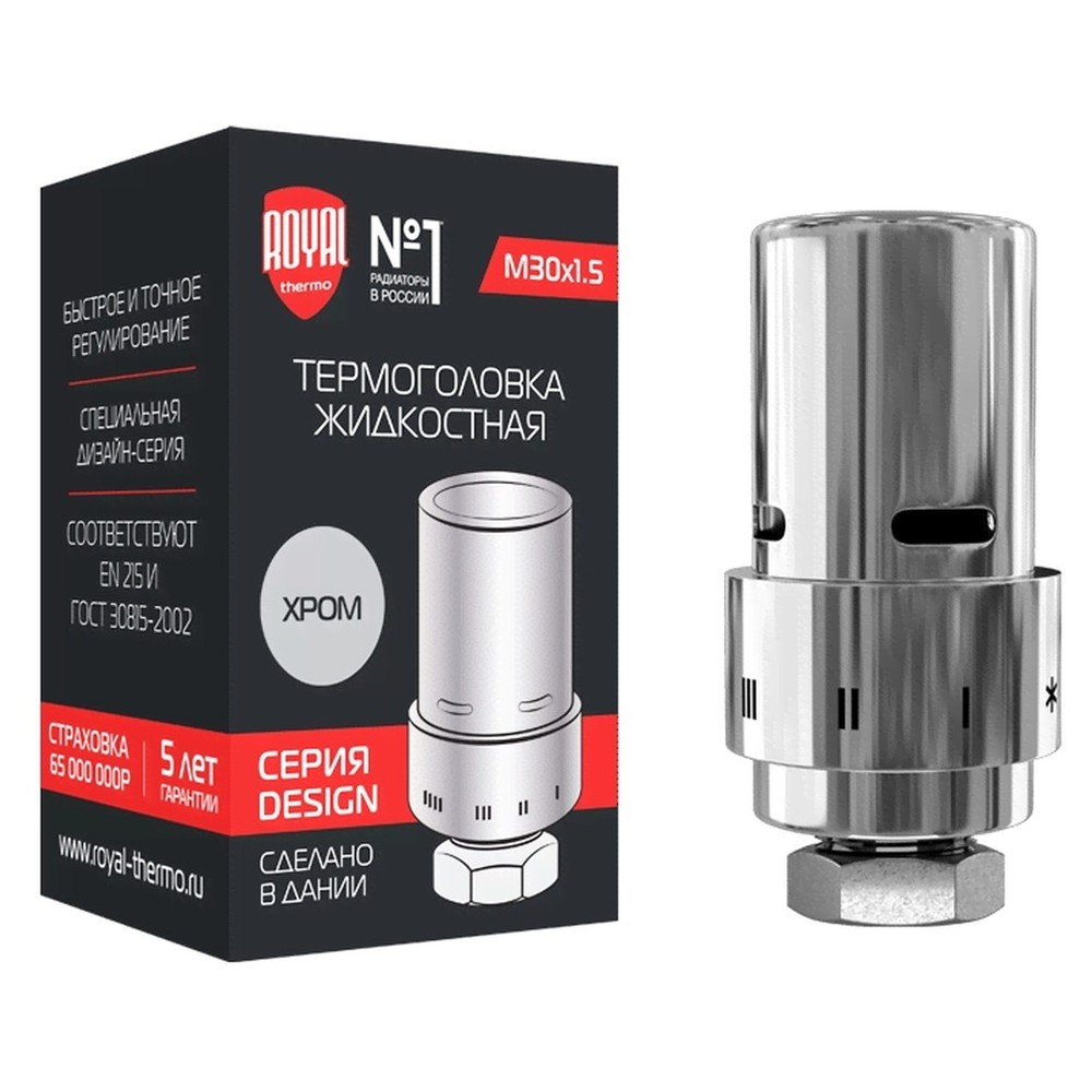 src Термоголовка жидкостная Royal Thermo Design М30х1,5 (хром) RTE 07.0006M — изображение 1