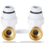 Узел нижнего подключения Royal Thermo угловой 1/2"х3/4" EK (белый) — изображение 2