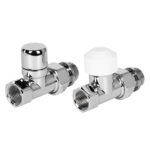 Набор термостатический для радиатора прямой Royal Thermo Design 1/2"М30х1,5 (Хром) — изображение 2