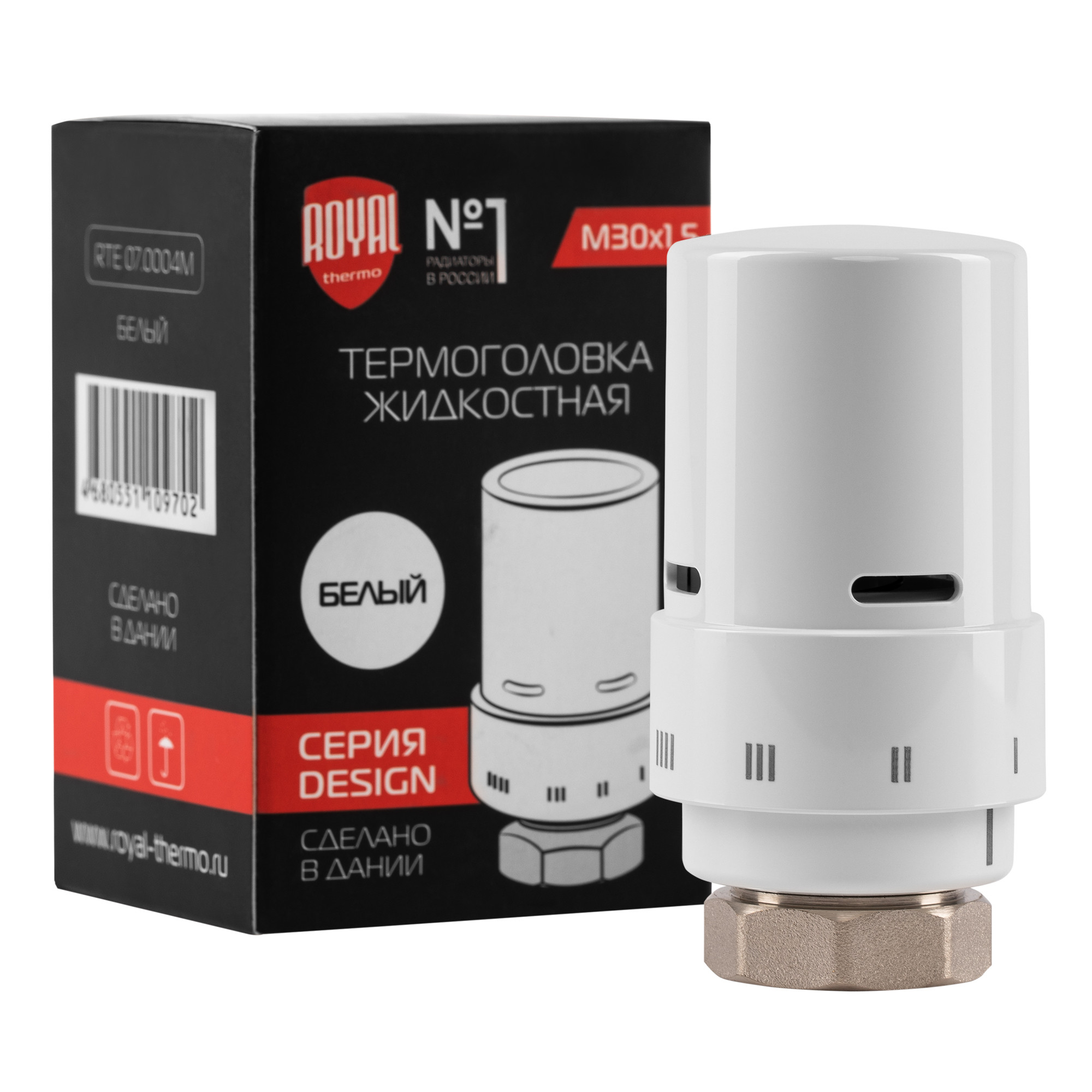 src Термоголовка жидкостная Royal Thermo Design М30х1,5 (белый) RTE 07.0004M — изображение 1