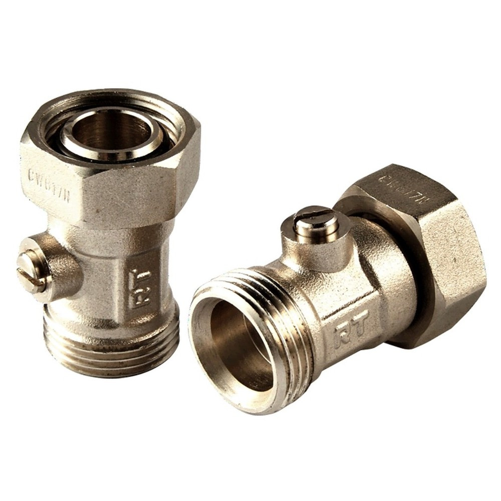src Клапаны Royal Thermo запорные нижнего подключения прямые раздельные 3/4х3/4ЕК (упак_2шт) — изображение 1
