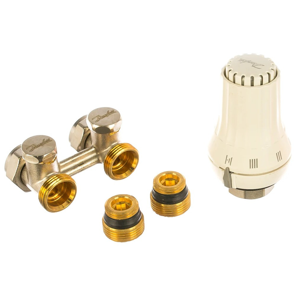 src Комплект для панельных радиаторов прямой RAE-K+RLV-KS 3/4*1/2 М30Х1,5 (Danfoss) 013G5091 — изображение 1