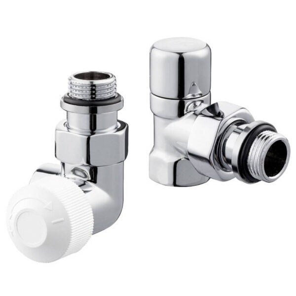 Набор термостатический для радиатора трехосевой Royal Thermo Design 1/2"М30х1,5 (Хром)
