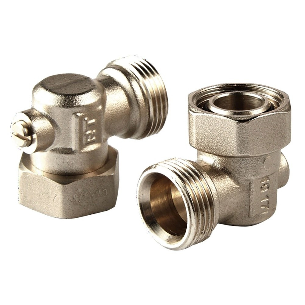src Клапаны запорные Royal Thermo нижнего подключения угловые раздельные 3/4х3/4ЕК — изображение 1