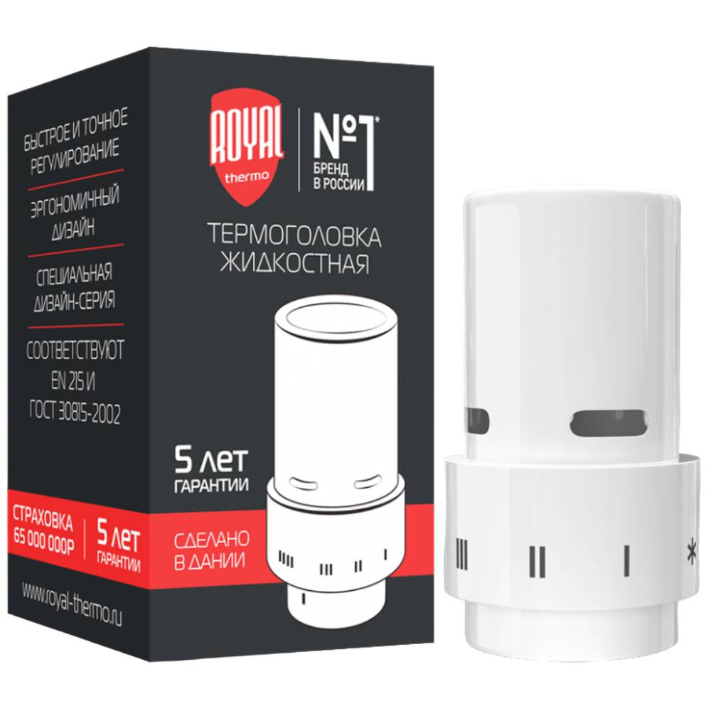 src Термоголовка жидкостная Royal Thermo Design, Click (белый) — изображение 1
