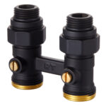 Узел нижнего подключения Royal Thermo прямой 1/2"х3/4" EK (черный)