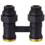 Узел нижнего подключения Royal Thermo прямой 1/2"х3/4" EK (черный) — изображение 3